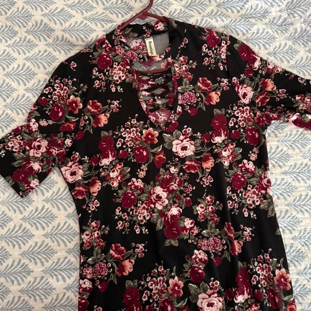 New B&B Boutique soft black floral dress Medium - Picture 12 of 16